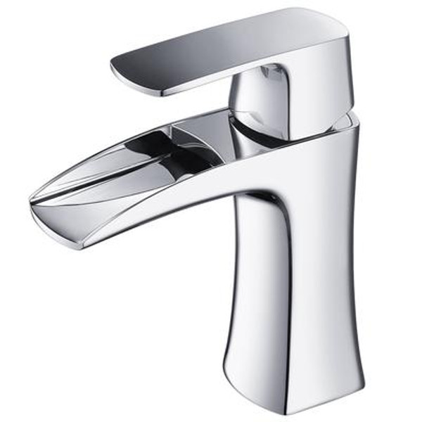 Fortore Single Hole Mount Bathroom Vanity Faucet - Chrome