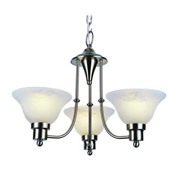 Nickel Contemporary 3 Light Chandelette