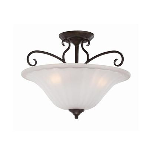 Addair Collection 3 Light Oil Rubbed Bronze Semi Flushmount