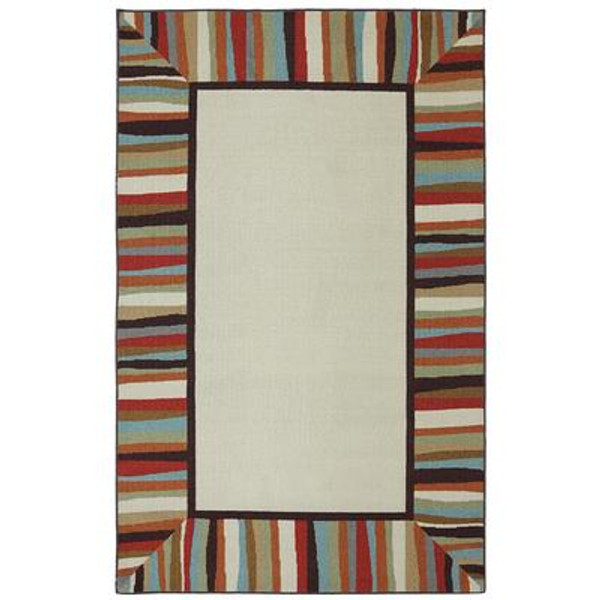 Patio Border Rainbow 60 Inch x 96 Inch Rug