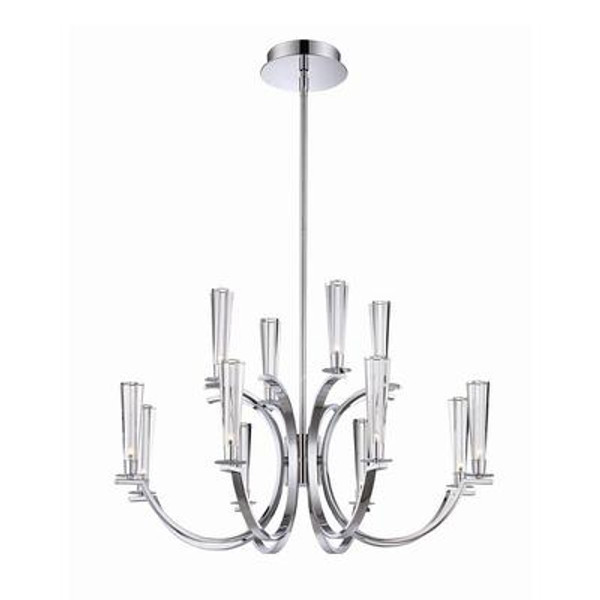 Cromo Collection 12 Light Chrome Chandelier