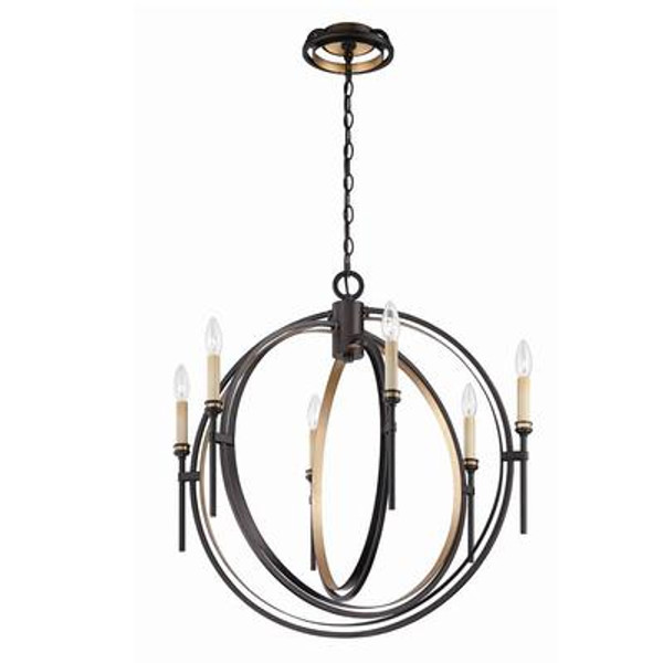 Infinity Collection 6 Light Oil Rubbed Bronze Chandelier