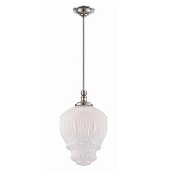 Antico Collection 1 Light Satin Nickel Pendant