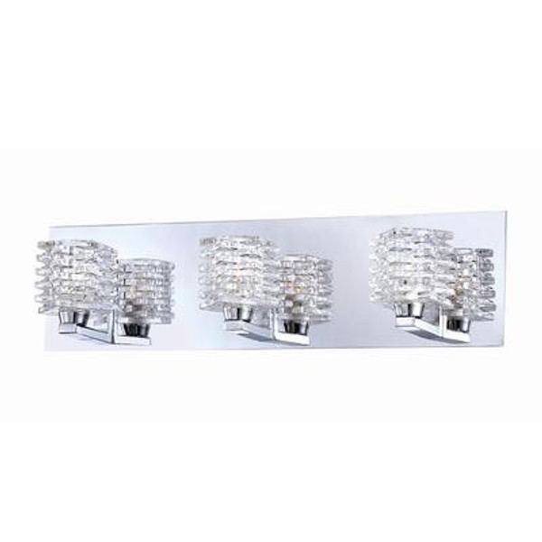 Lenza Collection 3 Light Chrome Bathbar