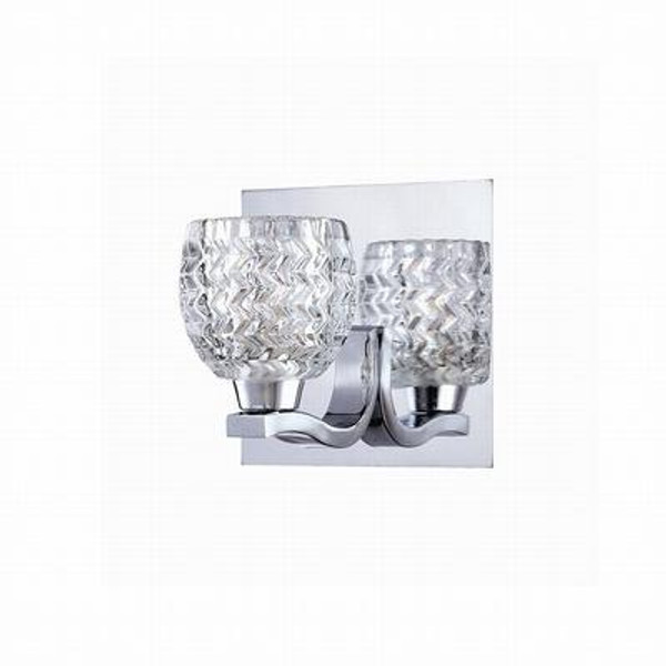 Wave Collection 1 Light Chrome Wall Sconce