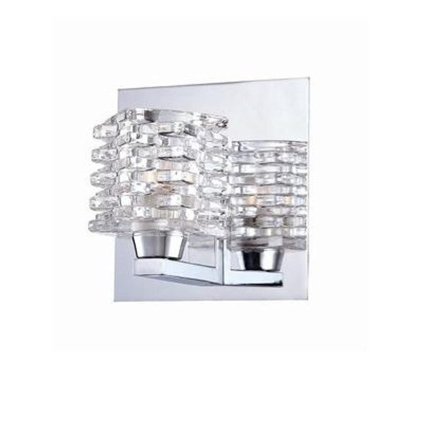 Lenza Collection 1 Light Chrome Wall Sconce