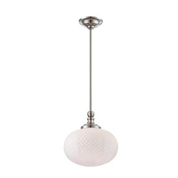 Aspetto Collection 1 Light Satin Nickel Pendant