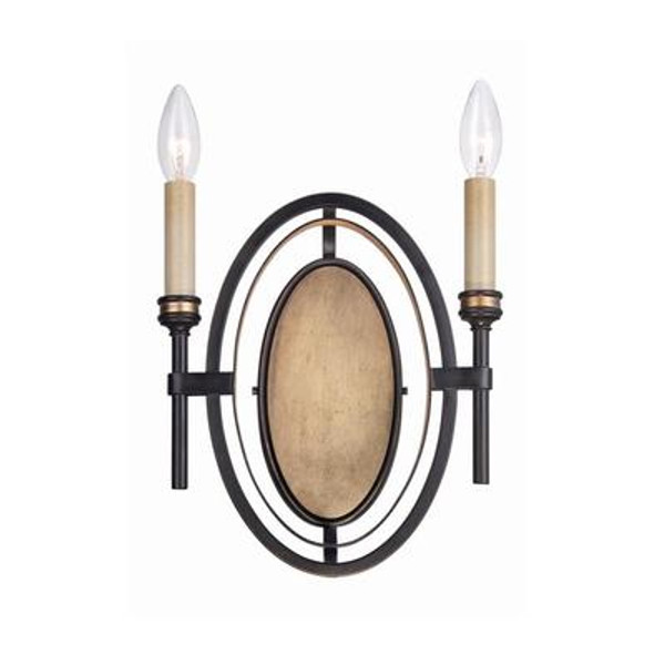 Infinity Collection 2 Light Oil Rubbed Bronze Wall Sconce