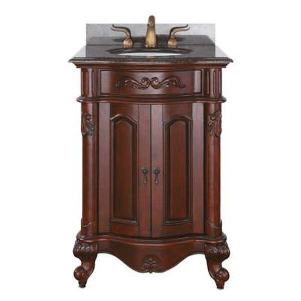 Provence 24 Inch Vanity Only in Antique Cherry Finish (Faucet not included)