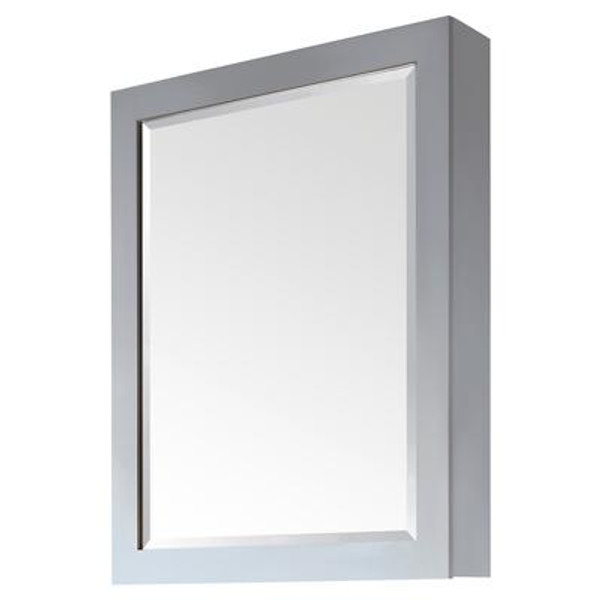 Modero 28 Inch Mirror Cabinet in White Finish
