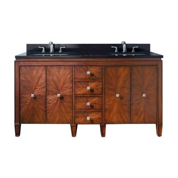 Brentwood 61 Inch Vanity Only in New Walnut Finish (Faucet not included)