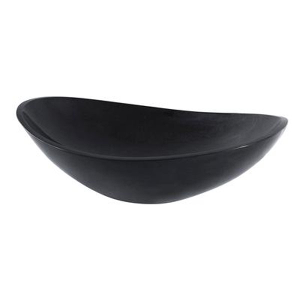 Oval Stone Vessel in Black Granite