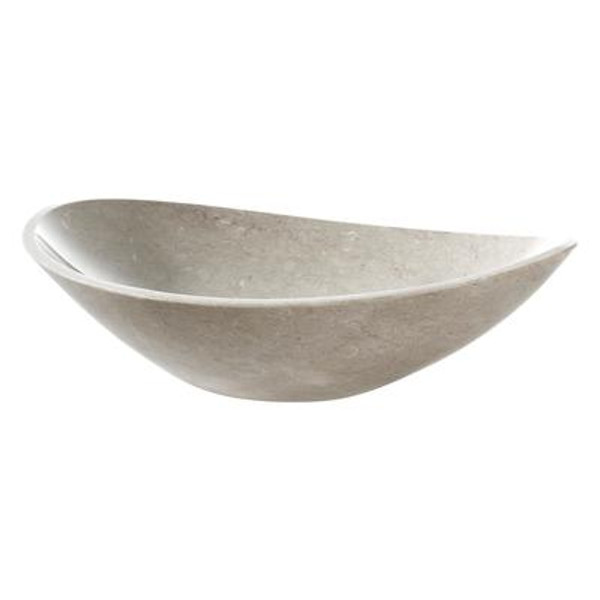 Oval Stone Vessel in Gray Marble