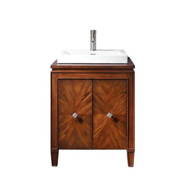 Brentwood 25 Inch Vanity Only in New Walnut Finish (Faucet not included)