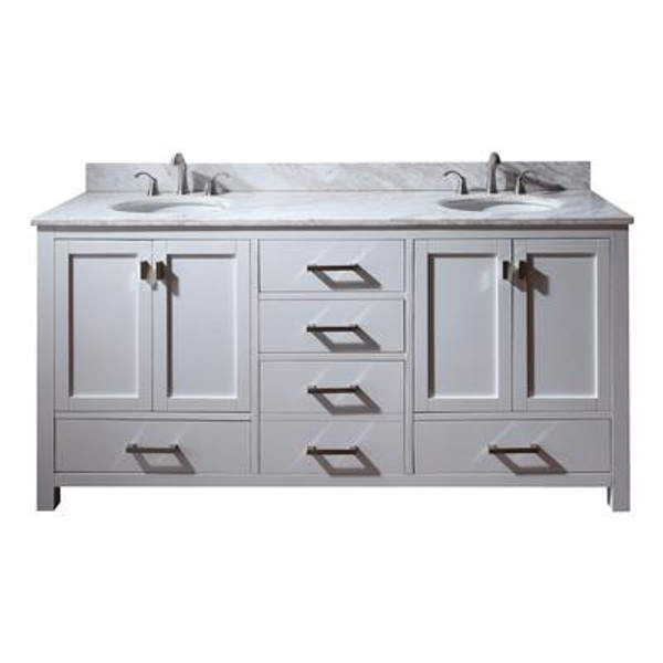 Modero 72 Inch Vanity Only in White Finish (Faucet not included)