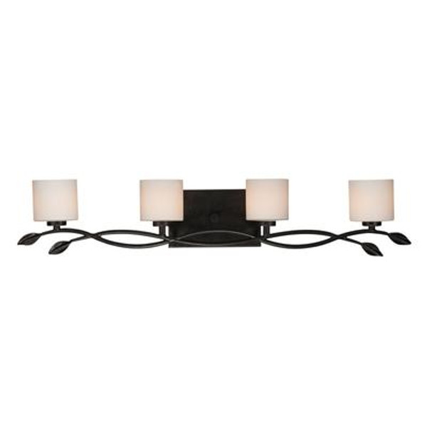 Monroe 4 Light Imperial Bronze Halogen Vanity with an Opal Etched Shade