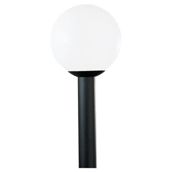 1 Light White Plastic Incandescent Outdoor Post Lantern