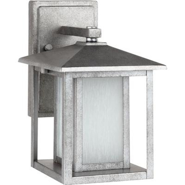 1 Light Weathered Pewter Fluorescent Outdoor Wall Lantern