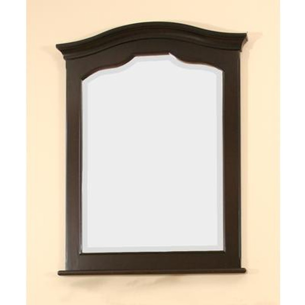 26 Inch x 34 Inch Wood Framed Mirror in Dark Mahogany Finish