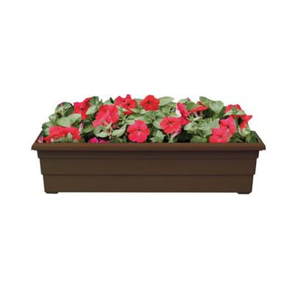 24 In. Veranda Windowsill Planter - Chocolate