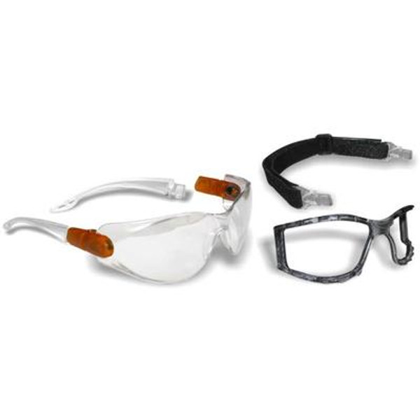 Workhorse 2 in1 Safety Glasses/Goggle with Clear Lens