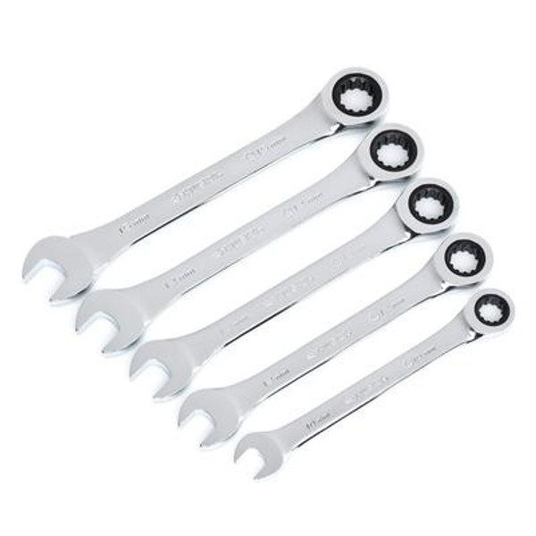 Universal Ratcheting Wrench Set 5 Pieces Metric