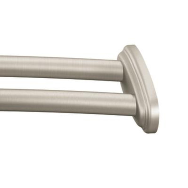 Double Curved Shower Rod in Brushed Nickel