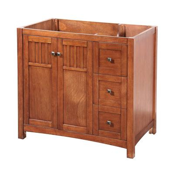 Knoxville 36 Inch W x 21.625 Inch D x 34 Inch H Vanity Cabinet Only in Nutmeg