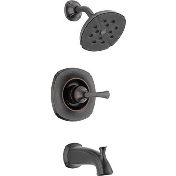 Addison Tub and Shower Faucet Trim Kit in Venetian Bronze featuring H2Okinetic (Valve not included)