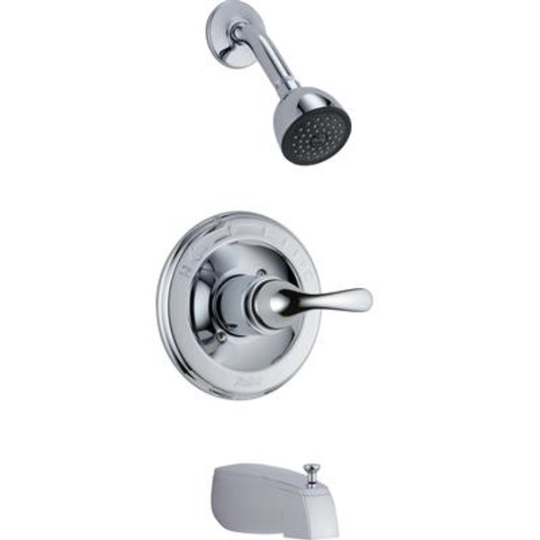 Classic 1-Handle Single-Spray Tub and Shower Faucet Trim in Chrome (Valve not included)