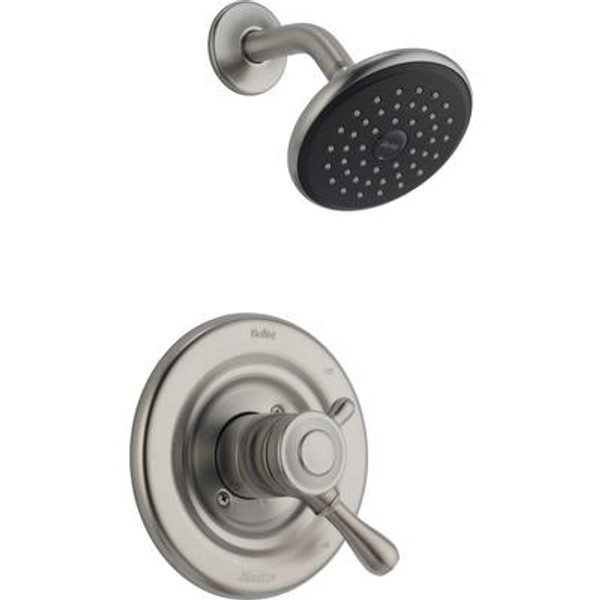 Leland 1-Handle 1-Spray Shower Trim in Stainless (Valve not included)