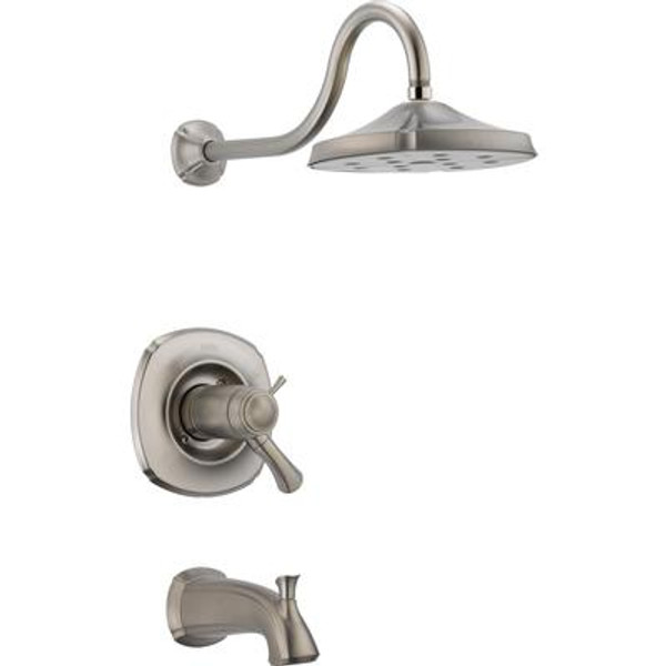 Addison 1-Handle Thermostatic Tub/Shower Trim Kit Only in Stainless featuring H2Okinetic (Valve not included)