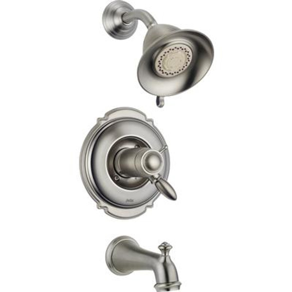 Victorian 1-Handle Thermostatic Tub/Shower Trim Kit Only in Stainless (Valve not included)