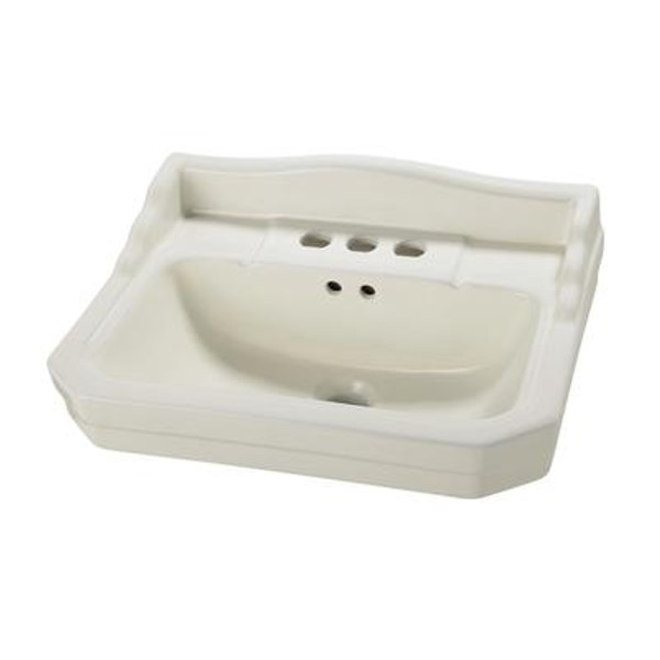 Series 1920 Pedestal Lavatory Sink in Biscuit (Faucet Not Included)