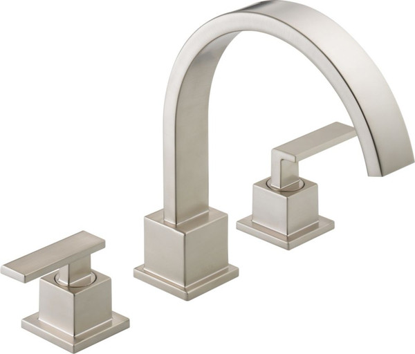 Vero 2-Handle Roman Tub Trim Kit Only in Stainless (Valve not included)