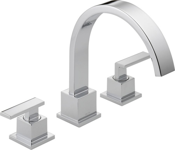 Vero 2-Handle Roman Tub Trim Kit Only in Chrome (Valve not included)