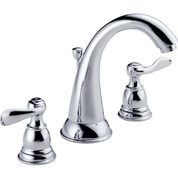 Foundations 8 Inch Widespread 2-Handle High-Arc Bathroom Faucet in Chrome