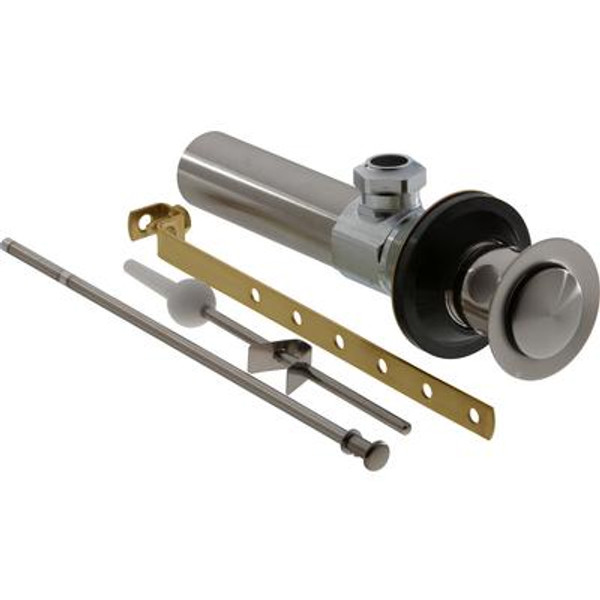 Lavatory Drain Assembly with Lift Rod in Stainless