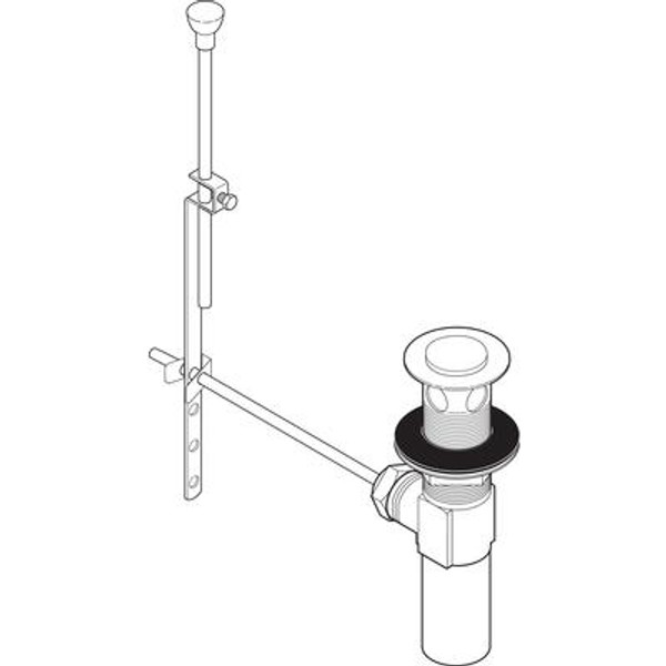 Lavatory Drain Assembly with Lift Rod in Venetian Bronze