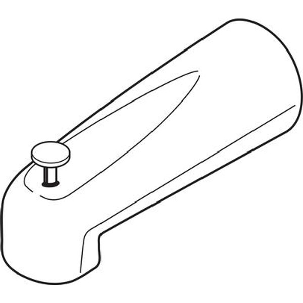 Pull-Up Diverter Tub Spout in Polished Brass