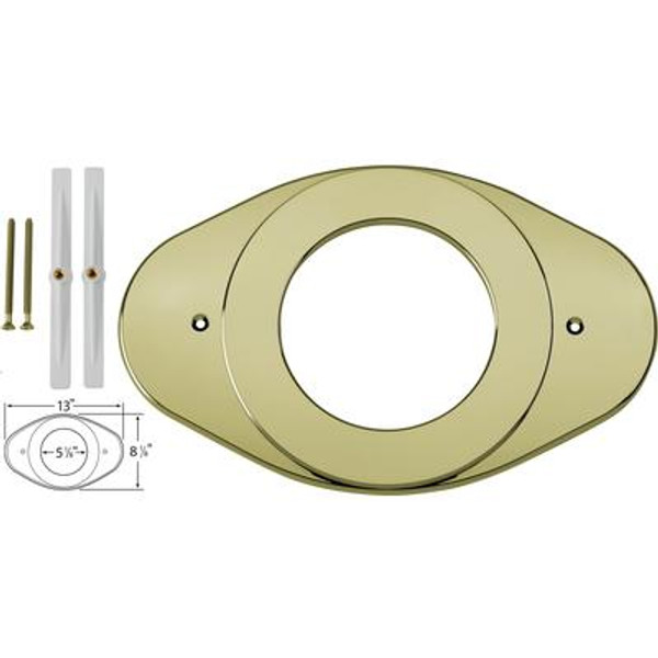 Renovation Cover Plate in Polished Brass