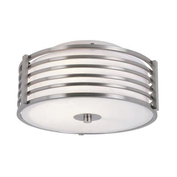 Nickel Wrapped 11 inch Ceiling Light