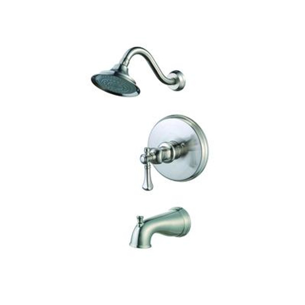 Verdanza Single Handle Tub & Shower in Brushed Nickel