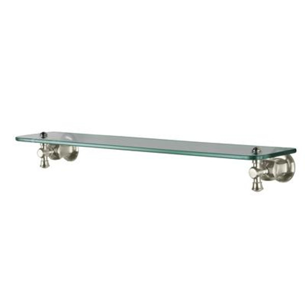 Verdanza Glass Shelf in Brushed Nickel