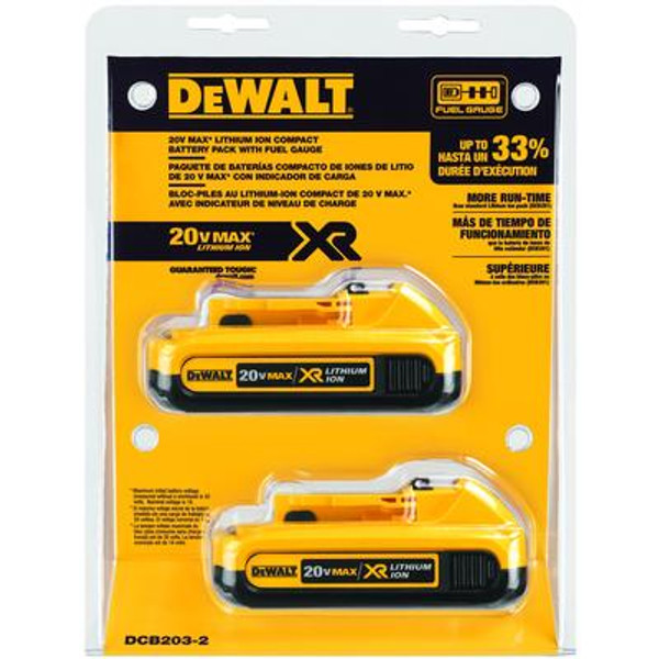 20-Volt Max Compact XR Li-Ion Battery (2-Pack)