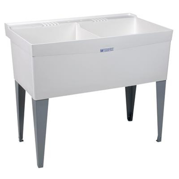 Utilatwin Double Laundry Tub Floor Mount 40 Inchx24 Inch