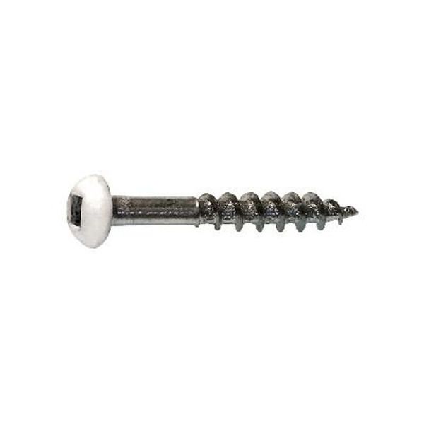 8X1-1/4 Round Socket Head Particle Board Screw White