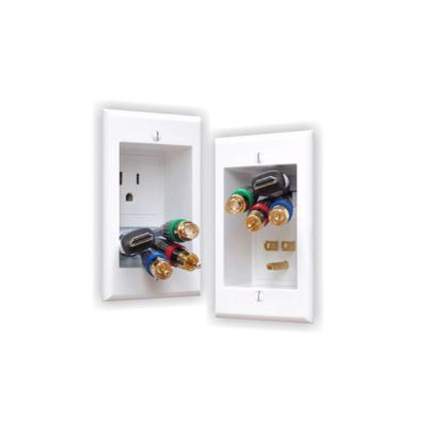 Single electrical outlet in-wall extension kit