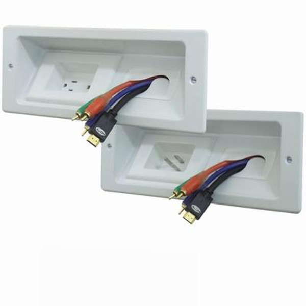 Dual electrical outlet in-wall extension kit