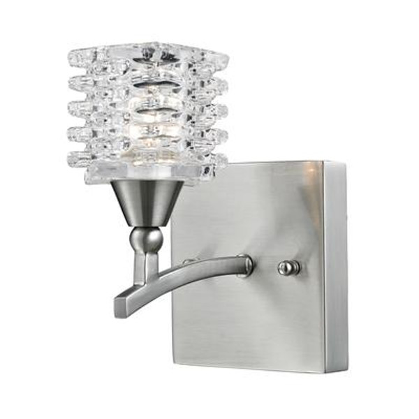 1- Light Wall Mount Satin Nickel Bath Bar